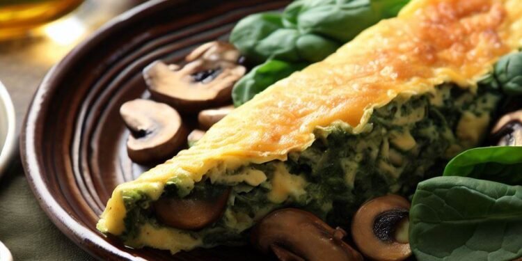 Omelete de Espinafre e Cogumelos: Saboreie e Emagreça!