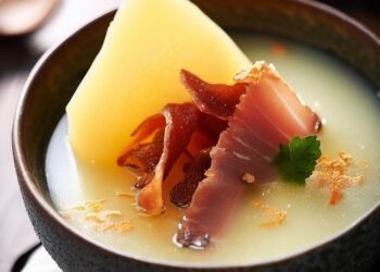 Sopa Fria de Melão com Presunto de Parma Crocante