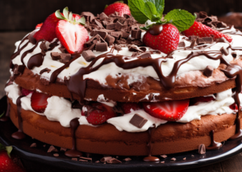 Bolo de Morango com Chantilly e Chocolate: Um Delicioso Deleite