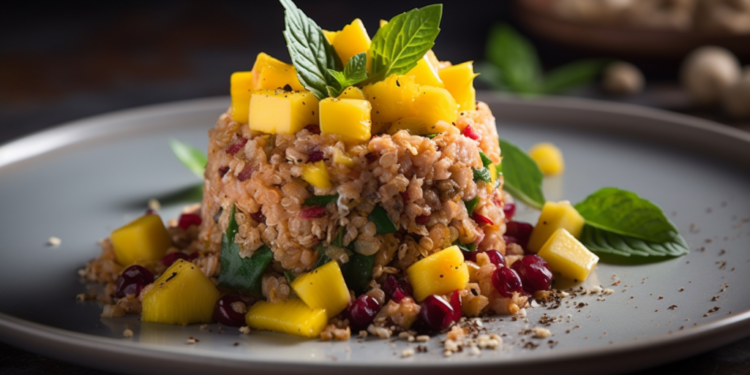 Tartare Tropical de Manga e Atum com Crocante de Quinoa | Receita Exclusiva