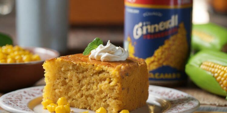 Bolo de milho de lata no liquidificador