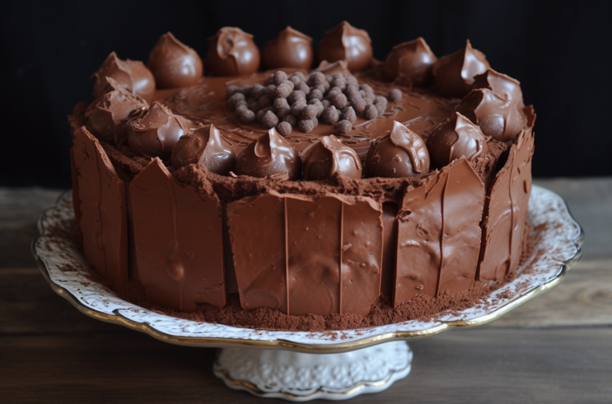 Charlotte de Chocolate: Torta de Biscoito e Creme de Chocolate 1 Charlotte de Chocolate: Torta de Biscoito e Creme de Chocolate