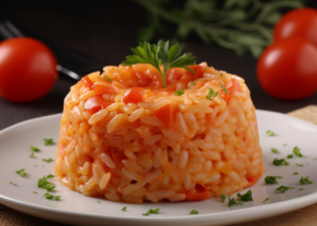 Risoto de Tomate Seco e Rúcula Fresca