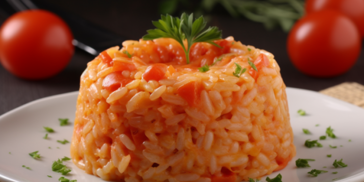 Risoto de Tomate Seco e Rúcula Fresca