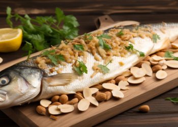 Truta Assada com Amêndoas