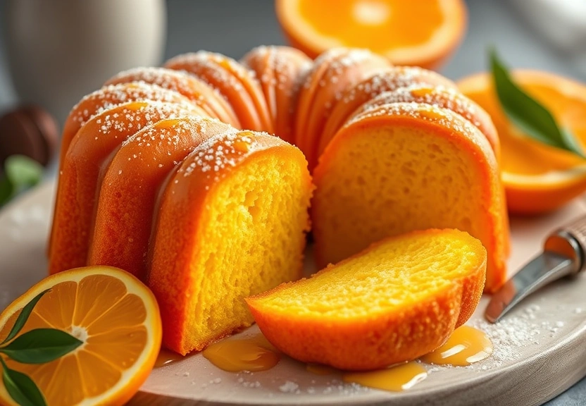 Bolo de laranja de liquidificador: fofura e sabor em cada fatia 2 Representação visual de Bolo de Laranja Fofinho de Liquidificador